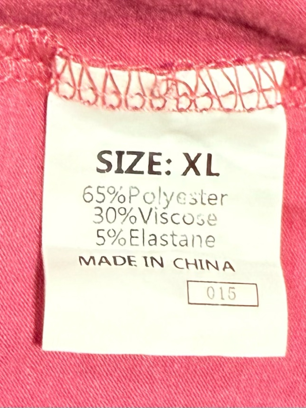 Gathered V-Neck Short Sleeve Tee in Magenta - Picture 3 of 3